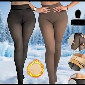 Women's Black Thermal Fleece Leggings